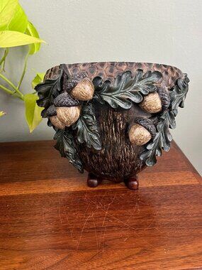 Acorn Oak Leaf Wall Shelf Rustic Woodland Decor